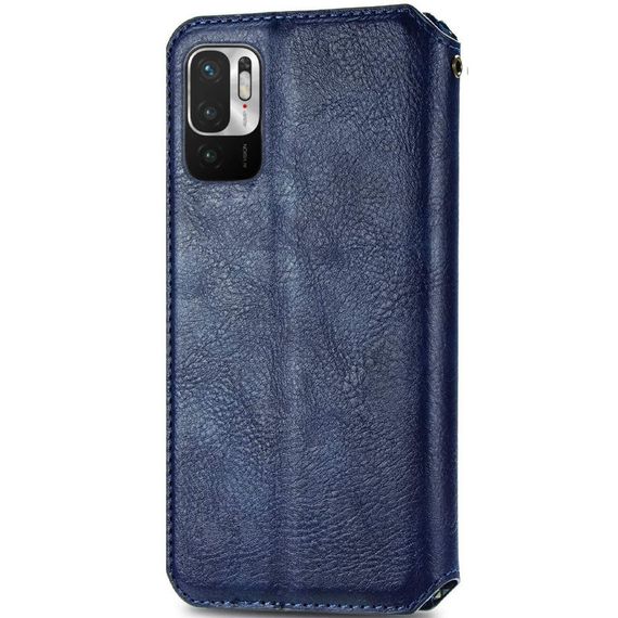 Шкіряний чохол-книжка GETMAN Cubic (PU) для Xiaomi Redmi Note 10 5G / Poco M3 Pro Синій | Зображення 3