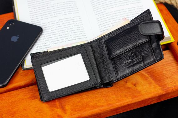 Чорне класичне портмоне з натуральної шкіри Marco Coverna MC-2003-1 | Зображення 8