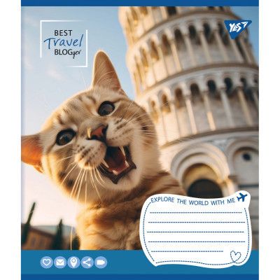 Тетрадь Yes Best travel blogger 36 листов линия (767083) | Зображення 4
