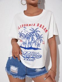 Футболка жіноча з принтом повсякденна XL Білий