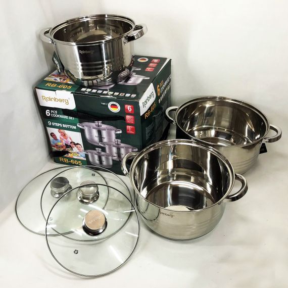 Набор посуды для дома Rainberg RB-605 8 шт, Сборный набор кастрюль, Комплект кастрюль XT-70 | Зображення 8