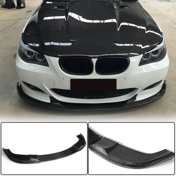 Накладка на передній бампер (для M-Sport, Карбон) для BMW 5 серія E-60/61 2003-2010 рр
