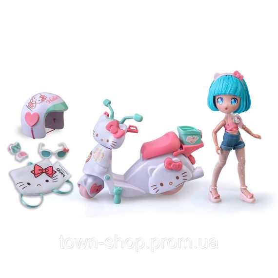 Игровой набор 4SF Manga Dolls серии Hello Kitty – Красотка Пинк на скутере | Зображення 1
