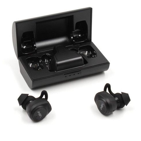 Наушники Bluetooth NIA NB710 с кейсом черные беспроводные