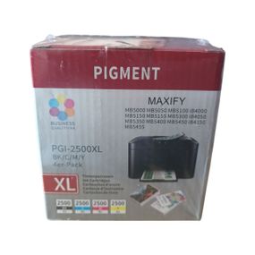 Набор картриджей Pigment Maxify PGI-2500XL совместимые для принтеров Canon MAXIFY черный синий красный желтый