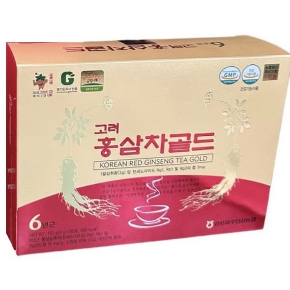 Заменитель питания Gimpo Paju Korean Hed Ginseng Extract Tea Gold 50 packs | Зображення 1
