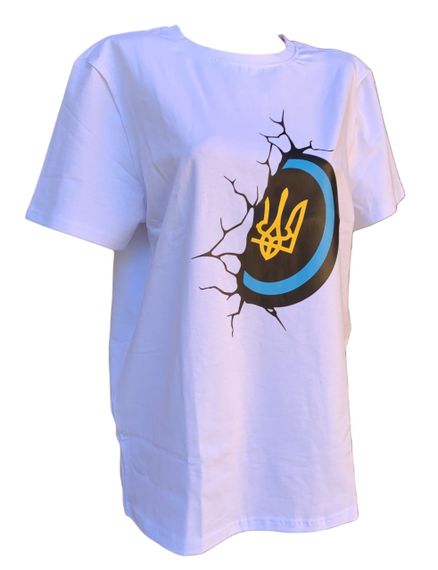 Футболка 4Profi з принтом "Щит с Гербом"  Біла размір L