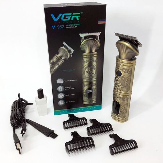 Машинка для стрижки волос с различными насадками VGR, Окантовочная машинка для стрижки аккумуляторная DZ-29 | Зображення 5