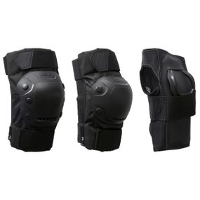 Комплект захисту Fit500 для катання на роликах для дорослих чорний - S