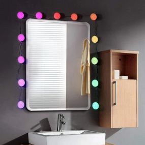Подсветка для зеркала с пультом регулировкой яркости цвета Vanity Mirror Lights RGB разноцветная