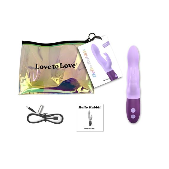 Вибратор-кролик Love To Love Hello Rabbit Violet с гибким стволом и стимуляцией точки G, 2 мотора | Зображення 5