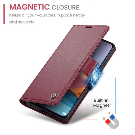 Шкіряний чохол-книжка Retro Case для Xiaomi Redmi Note 11 4G / 11s / Note 12s колір Червоний | Зображення 5