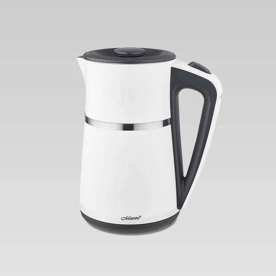 Електрочайник Maestro MR-030-WHITE, 1.7 л, 2200 Вт, з подвійними стінками