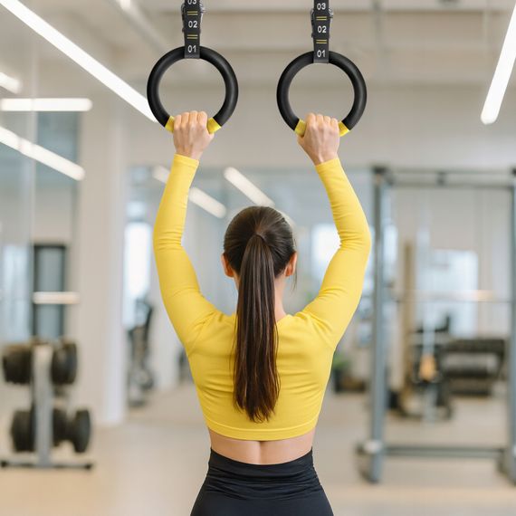 Гімнастичні кільця 4FIZJO з ABS пластику, регульовані Black/Yellow (P-5905973406109) | Зображення 2