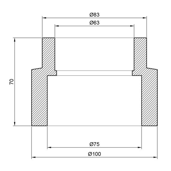 Муфта PPR Thermo Alliance 75х63 перехідна DSB119 | Зображення 1