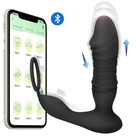 Масажер простати - Erospace Men’s Play Thrusting Prostate Massager APP Controlled B5 | Зображення 4
