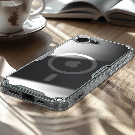 TPU чохол Nillkin Nature Pro Magnetic для Apple iPhone 16e (6.1") Безбарвний (прозорий) | Зображення 6