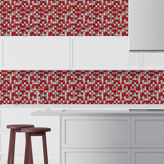 Мозаїка з декоративного скла 298х298х4,5мм Червона SW-00002367 | Зображення 4