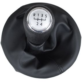 VW T5 / T6 (03-11) ручка КПП переключение передач + чехол + рамка 5 ступка серебряная, Т5 Т6