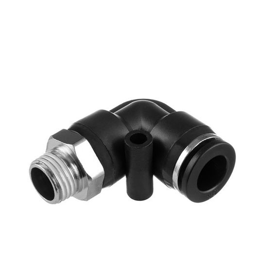 Цангове з'єднання L-подібне для поліуретанових та ін. шлангів 10 мм, 1/4" зовн. різьба INTERTOOL PT-2333