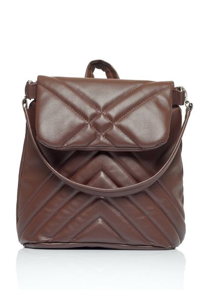 Жіночий рюкзак Sambag Loft QSH шоколадний 30 x 26 x 14 см (22011020)