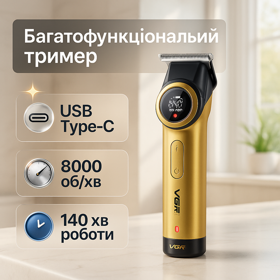 Практична машинка для стрижки волосся VGR 2 в 1 V-977 V-377, Професійна електрична машинка для стрижки SR-45