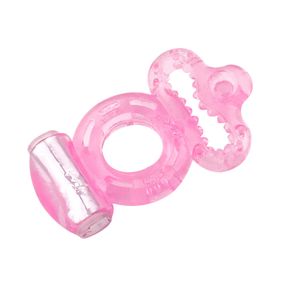 Ерекційне кільце з вібрацією Babydoll Універсальний. Рожевий 4051