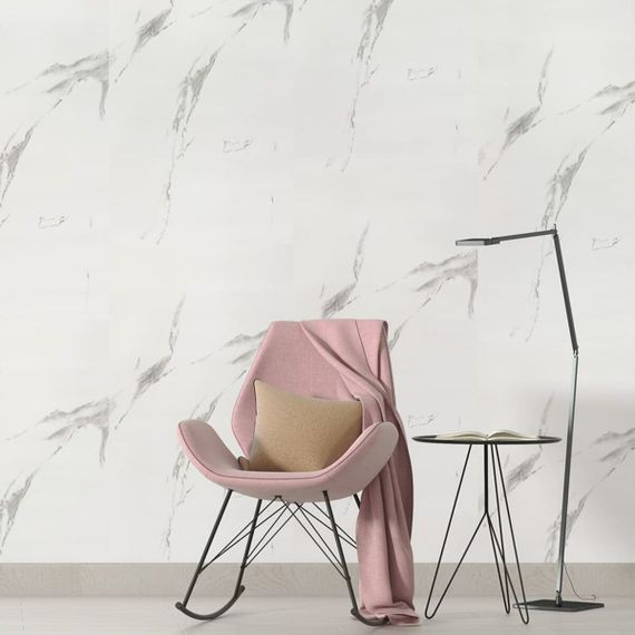 Шпалери на самоклейці 2800х500х1,5мм Білий мармур (D) SW-00001504 | Зображення 5