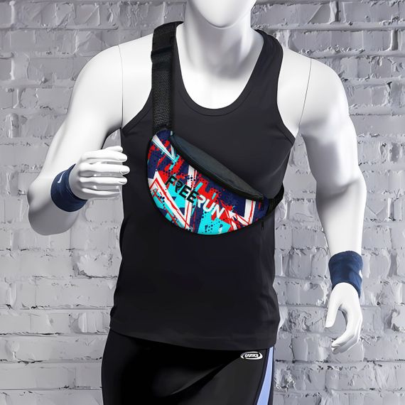 Сумка-бананка мужская/женская Sport 32×16 см с расширителем поясная сумка или сумка через плечо (3729) | Зображення 1