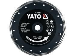 Диск алмазный грес керамика TURBO Ø-230x2x10x22.2мм мокрый/сухой YATO YT-59985