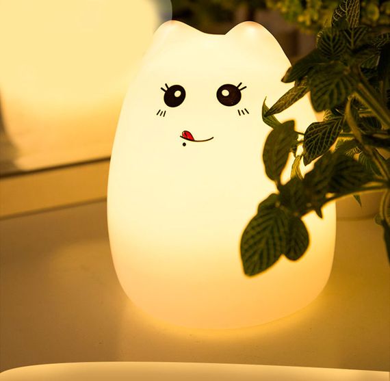 Силиконовый LED ночник-лампа &quot;Кошечка&quot; (CZ275106) | Зображення 1