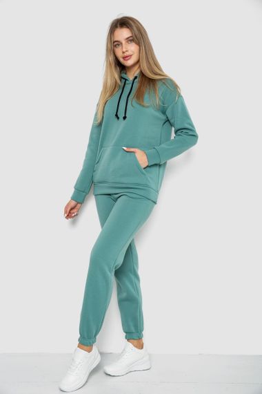 Спорт костюм жіночий на флісі, колір оливковий, 241R1530 | Зображення 2