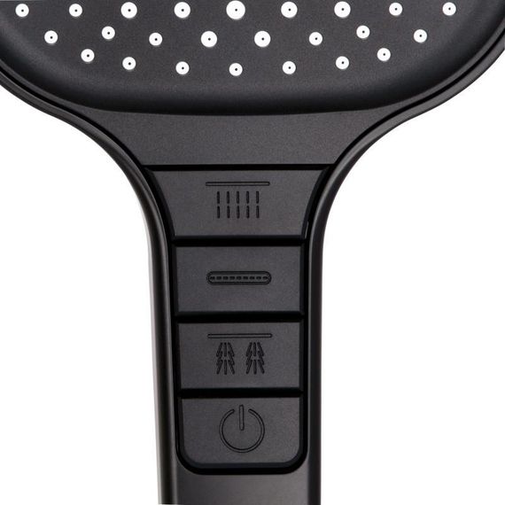 Лійка для ручного душу Qtap Rucni 130x130 мм QTRUC125BLM45957 Black Matt | Зображення 3