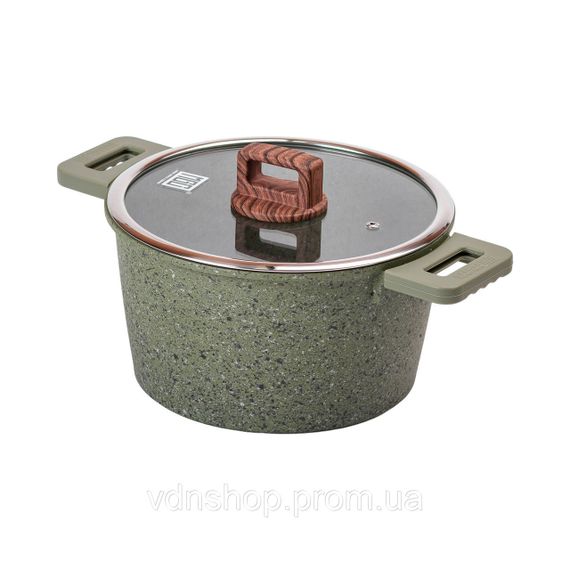Алюмінієва каструля об'ємом 5,3 л з кришкою Ø 24 см з антипригарним покриттям MGC HP-4-446GR | Зображення 3