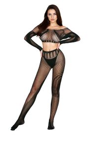 Бодістокінг - Bodystocking 2071, black - One Size sexstyle