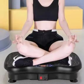 Тренажер с виброплатформой для снижения веса - Фитнес-платформа с петлями эспандерами  AND LY-761