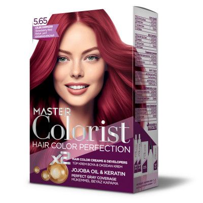 Краска для волос Master Colorist 5.65 Клубнично-красный Ливеста 2x50 мл+2x50 мл+10 мл