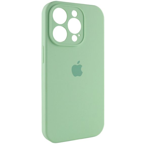 Чохол Silicone Case Full Camera Protective (AA) для Apple iPhone 15 Pro (6.1") Зелений / Pistachio | Зображення 1
