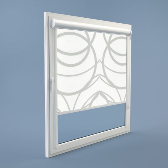 Рулонна штора Rolets Геометрія 2-52821-875 87.5x170 см закритого типу Біла