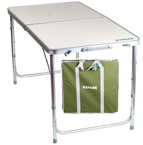 Стол складной туристический для отдыха на природе 60х120х55/62/69см Ranger Time TA-21408 с чехлом