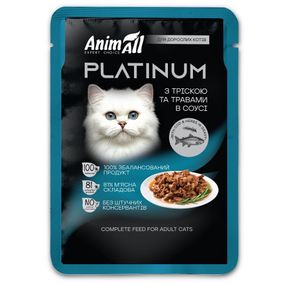 Вологий корм для котів з тріскою AnimAll Platinum Cat Codfish, 85 гр
