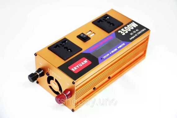 Преобразователь напряжения LCD SMART 3500W 12V/24V в 220V | Зображення 4