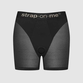 Шорты с фиксацией делдо Strap-On-Me Harness Lingerie Halo - XS - Black, Черный, L
