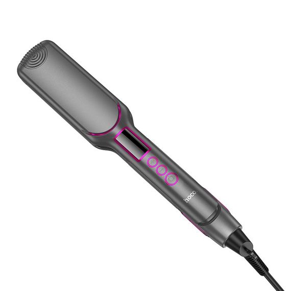 Випрямляч для волосся Hoco HP42 Wide board hair straightener with digital display Gray | Зображення 2