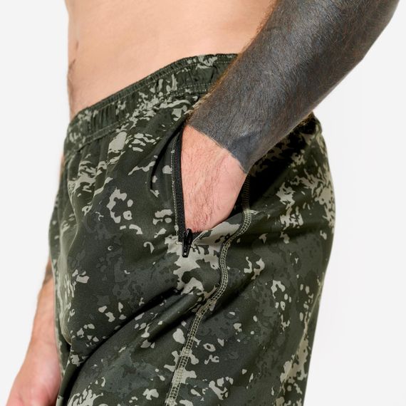 Шорти для фітнесу з кишенями хакі - 2XL | Зображення 4