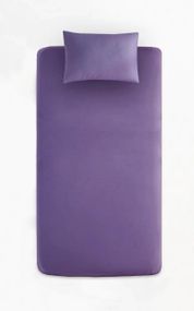 Простирадло Charlotte 180х200 см на гумці з наволочками Фіолетовий