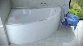 Акриловая ванна Besco Ada 160x100 L асимметричная левосторонняя с ногами и панелью