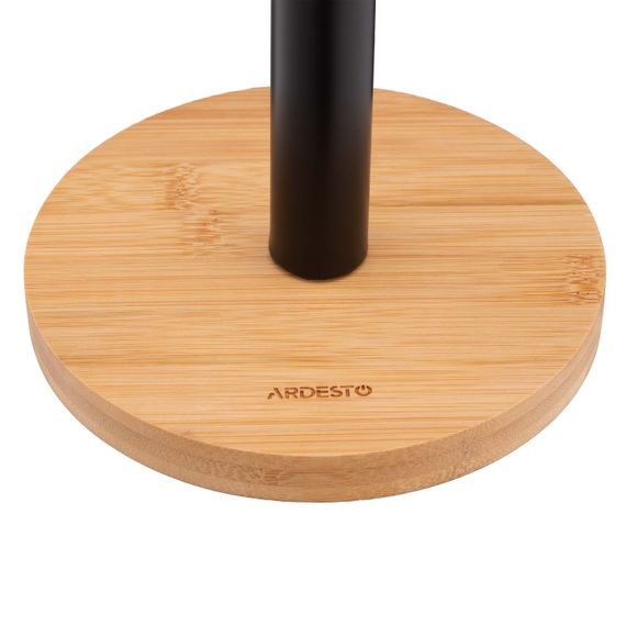 ARDESTO Тримач для паперових рушників Midori 15х34см, метал, бамбук, чорний (AR0913BB) | Зображення 4