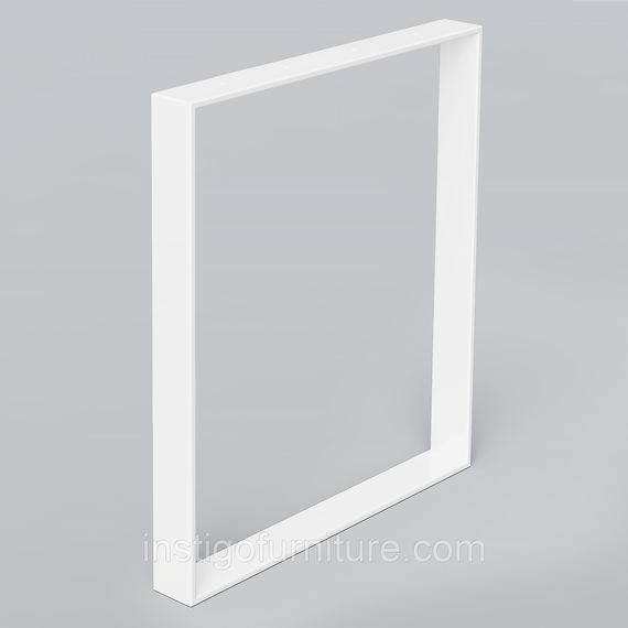 Комплект опор для столу з металу 600×70mm, H=730mm (профільна труба: 70x11mm) Білий | Зображення 2