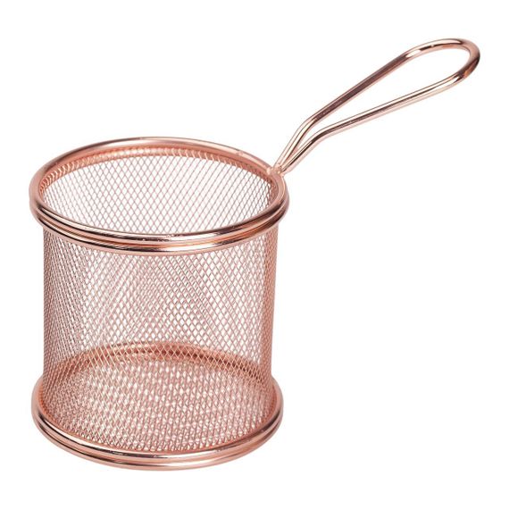 Корзина сервировочная для картофеля фри и снеков 9×9×9 см  Розовая HP-19-5-R | Зображення 2